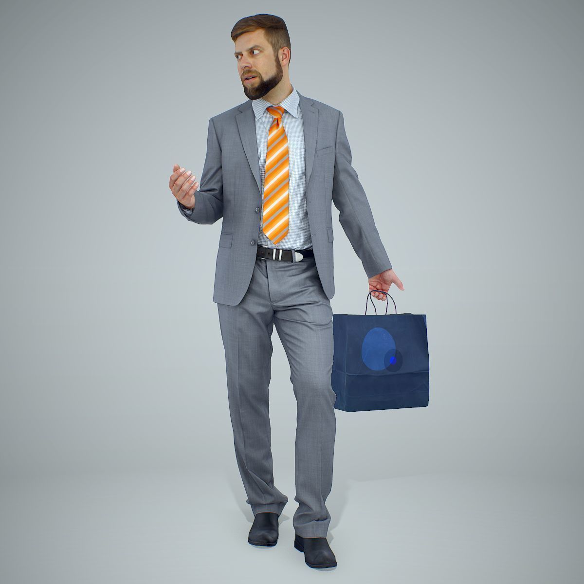 Business Man Shopping in Grey Suit BMan0306-HD2-O02P01-S 3D model_29
