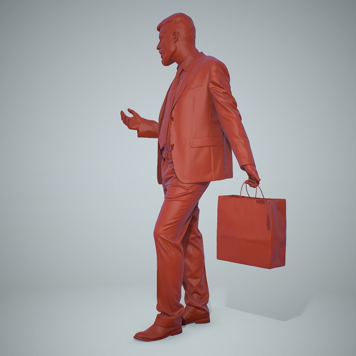 Business Man Shopping in Grey Suit BMan0306-HD2-O02P01-S 3D model_8