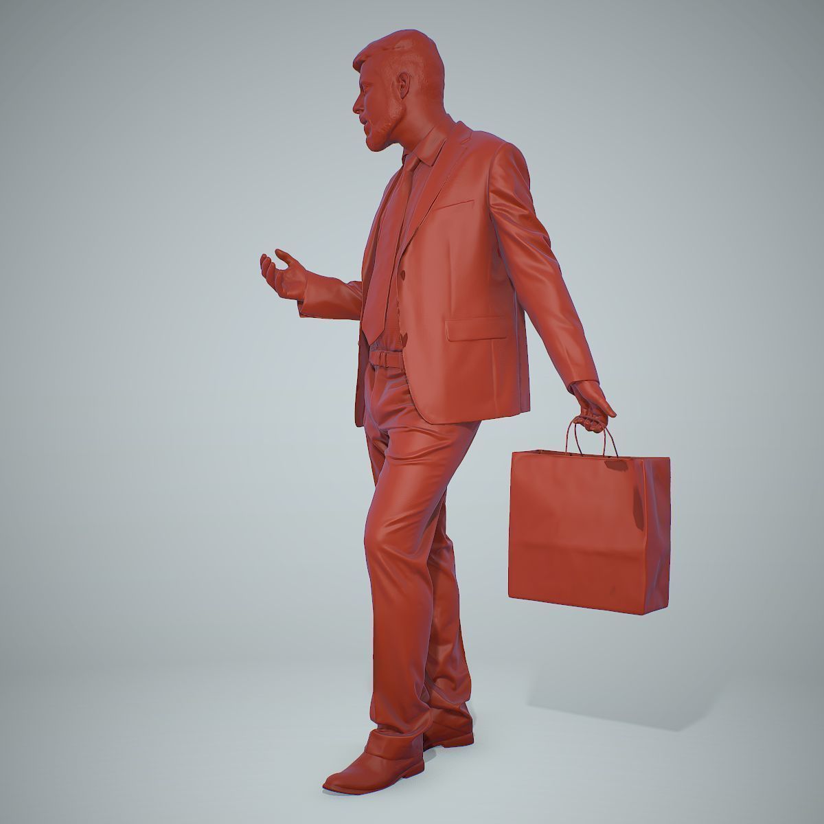 Business Man Shopping in Grey Suit BMan0306-HD2-O02P01-S 3D model_7