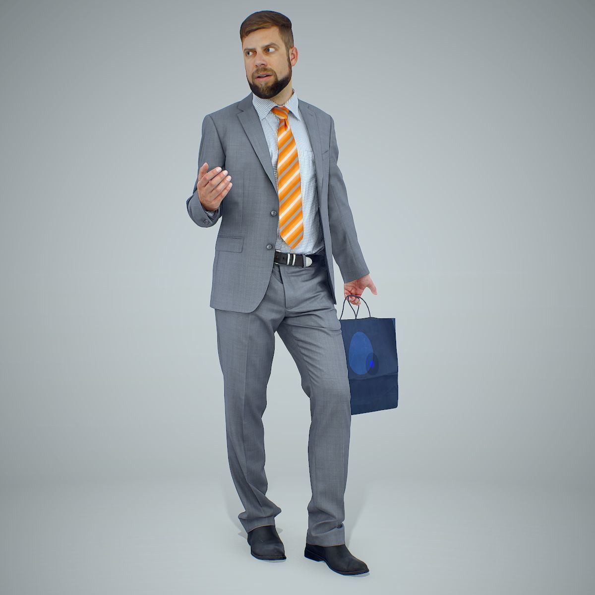 Business Man Shopping in Grey Suit BMan0306-HD2-O02P01-S 3D model_37