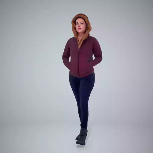 Casual Woman Wearing Winter Jacket CWom0219-HD2-O01P01-S