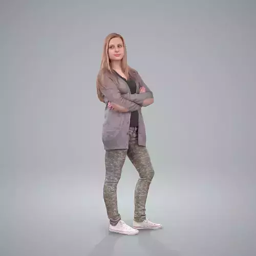 Standing Cross-Arm Casual Woman CWom0212-HD2-O01P01-S