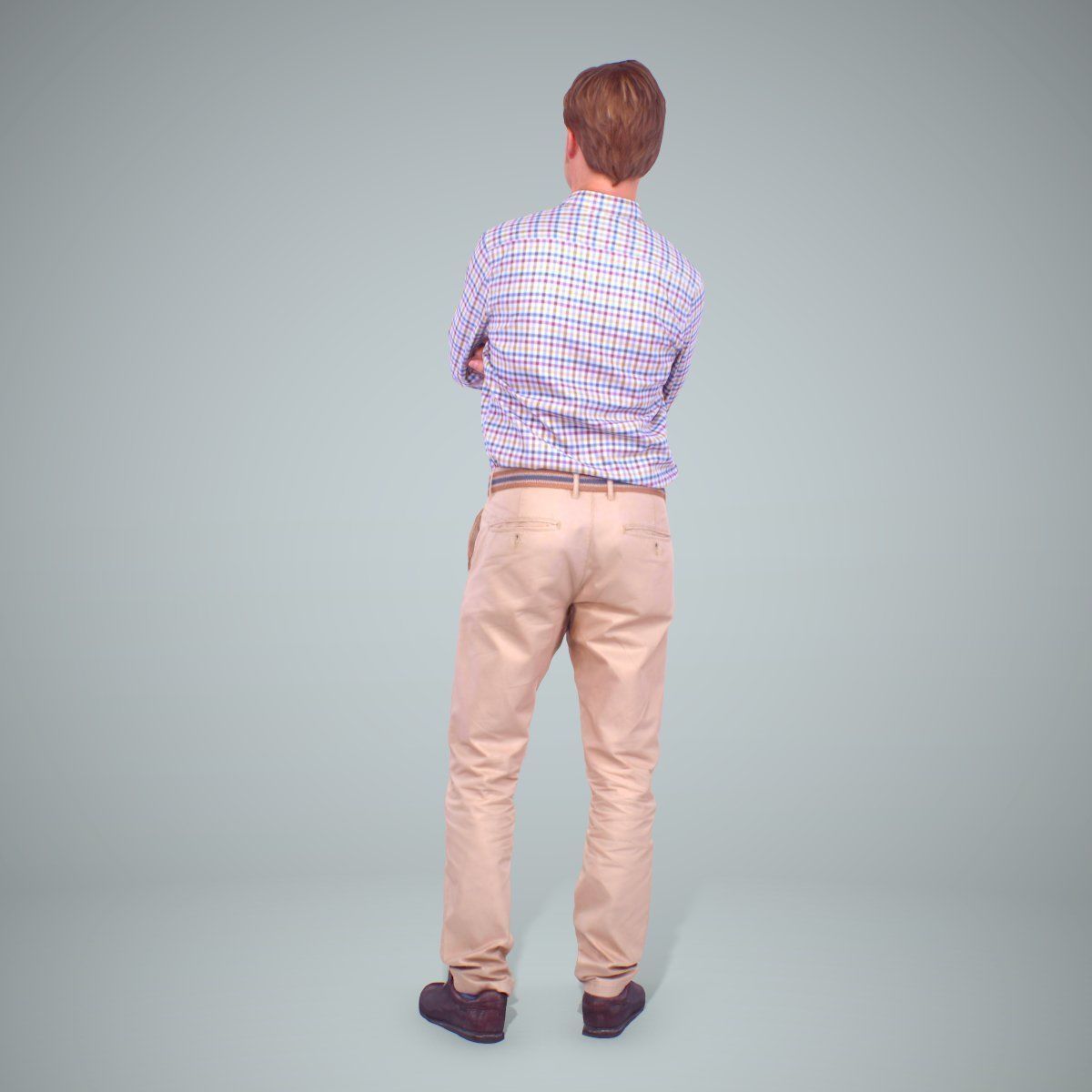 Standing Smiling Man Wearing Brown Pants CMan0217-HD2-O01P01-S 3D model_53