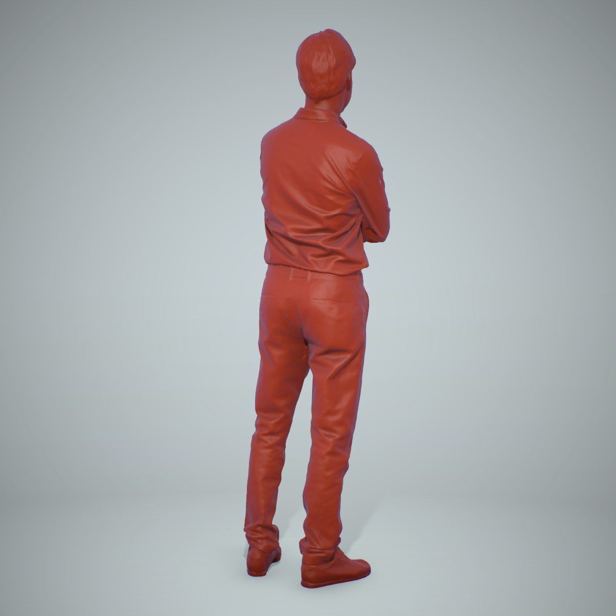 Standing Smiling Man Wearing Brown Pants CMan0217-HD2-O01P01-S 3D model_47