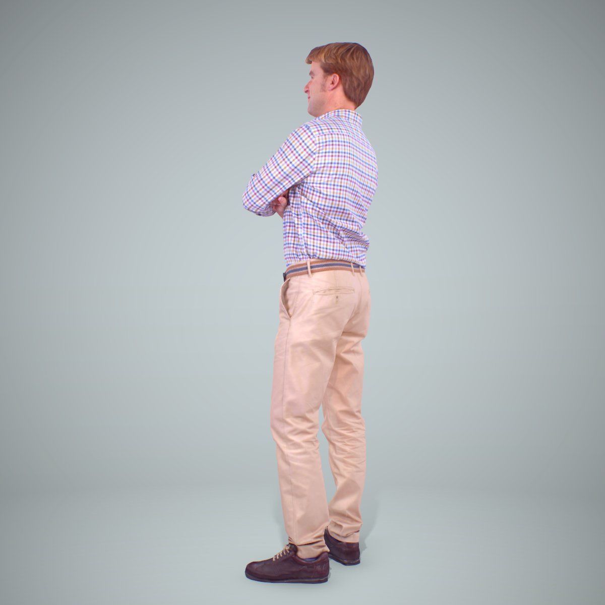 Standing Smiling Man Wearing Brown Pants CMan0217-HD2-O01P01-S 3D model_28