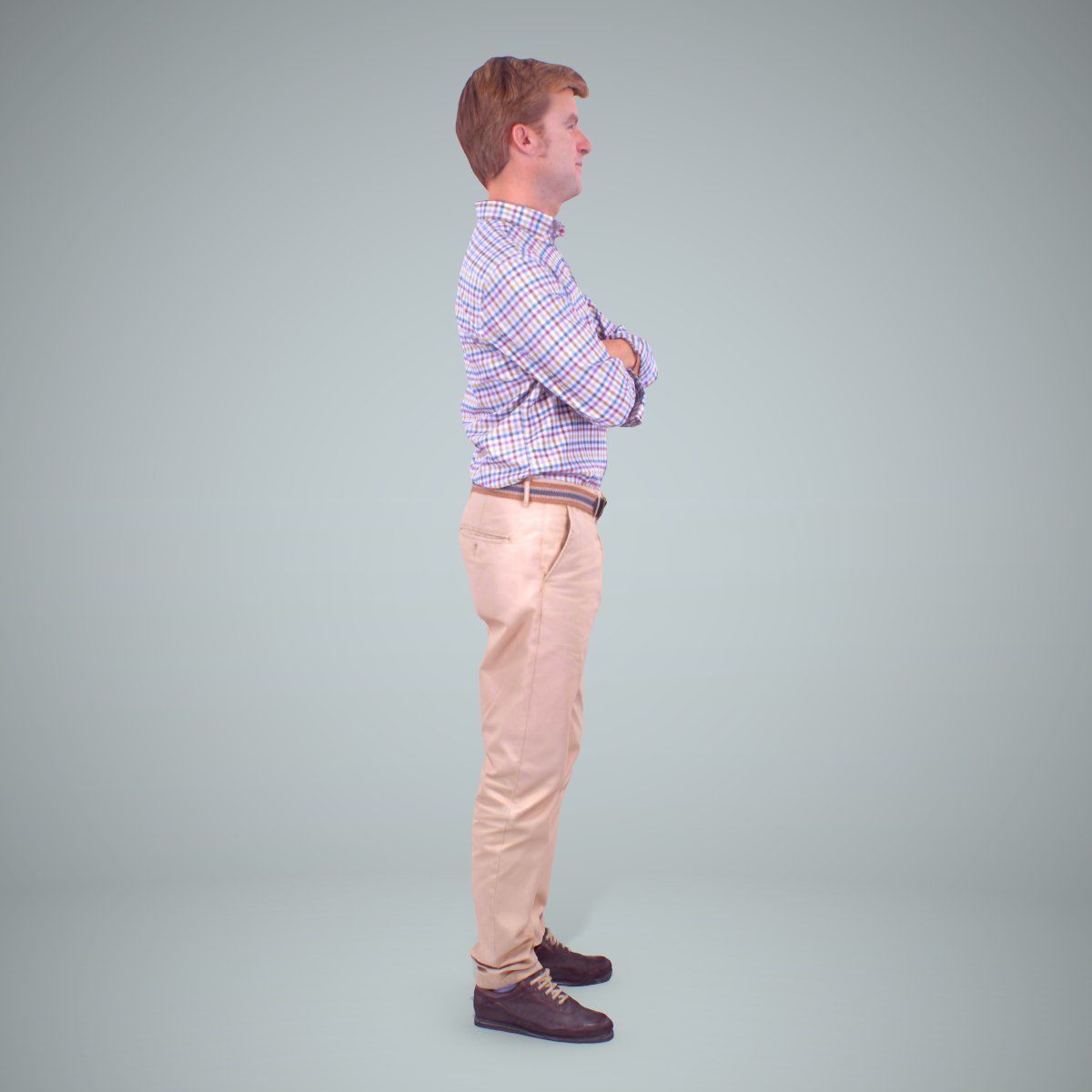 Standing Smiling Man Wearing Brown Pants CMan0217-HD2-O01P01-S 3D model_17