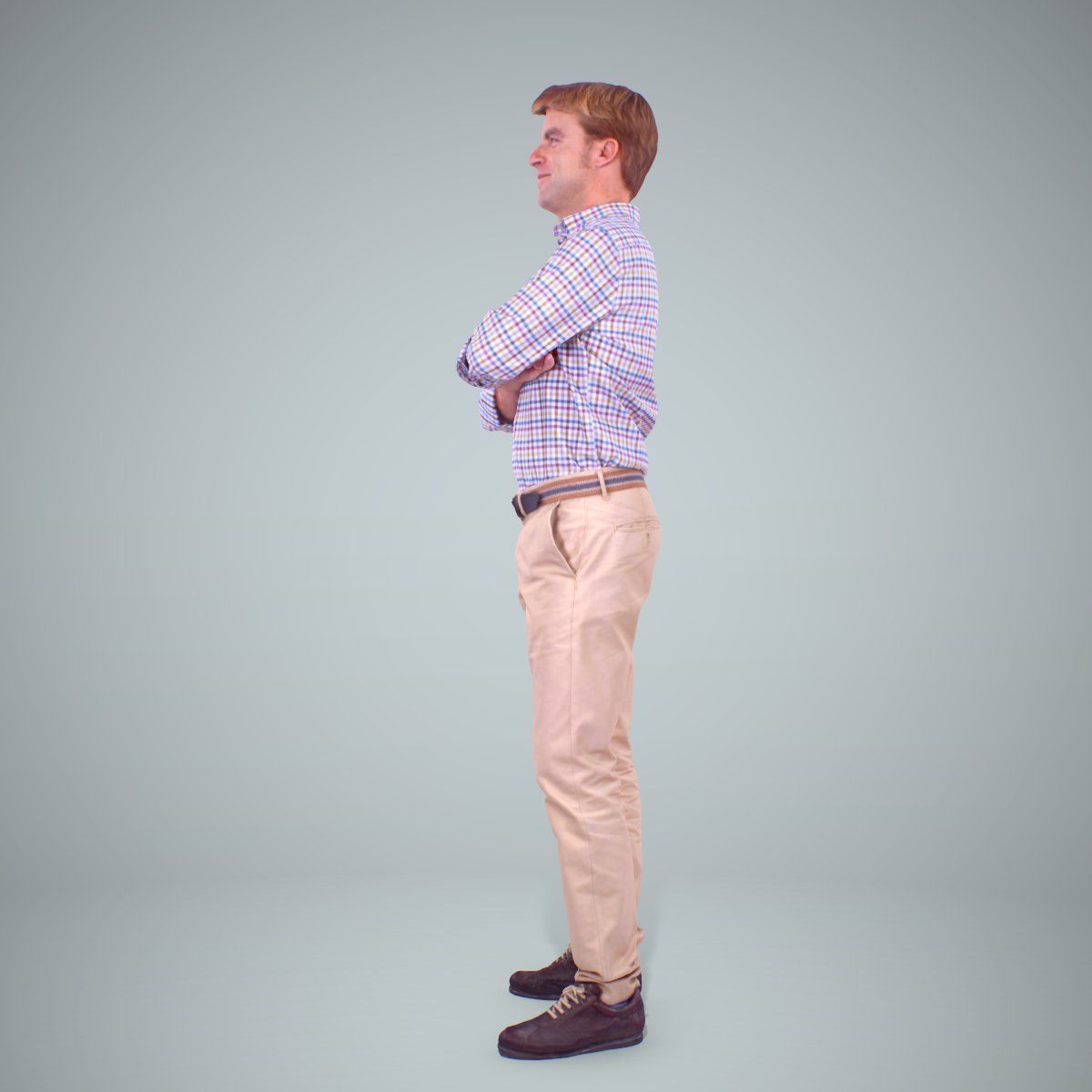 Standing Smiling Man Wearing Brown Pants CMan0217-HD2-O01P01-S 3D model_62