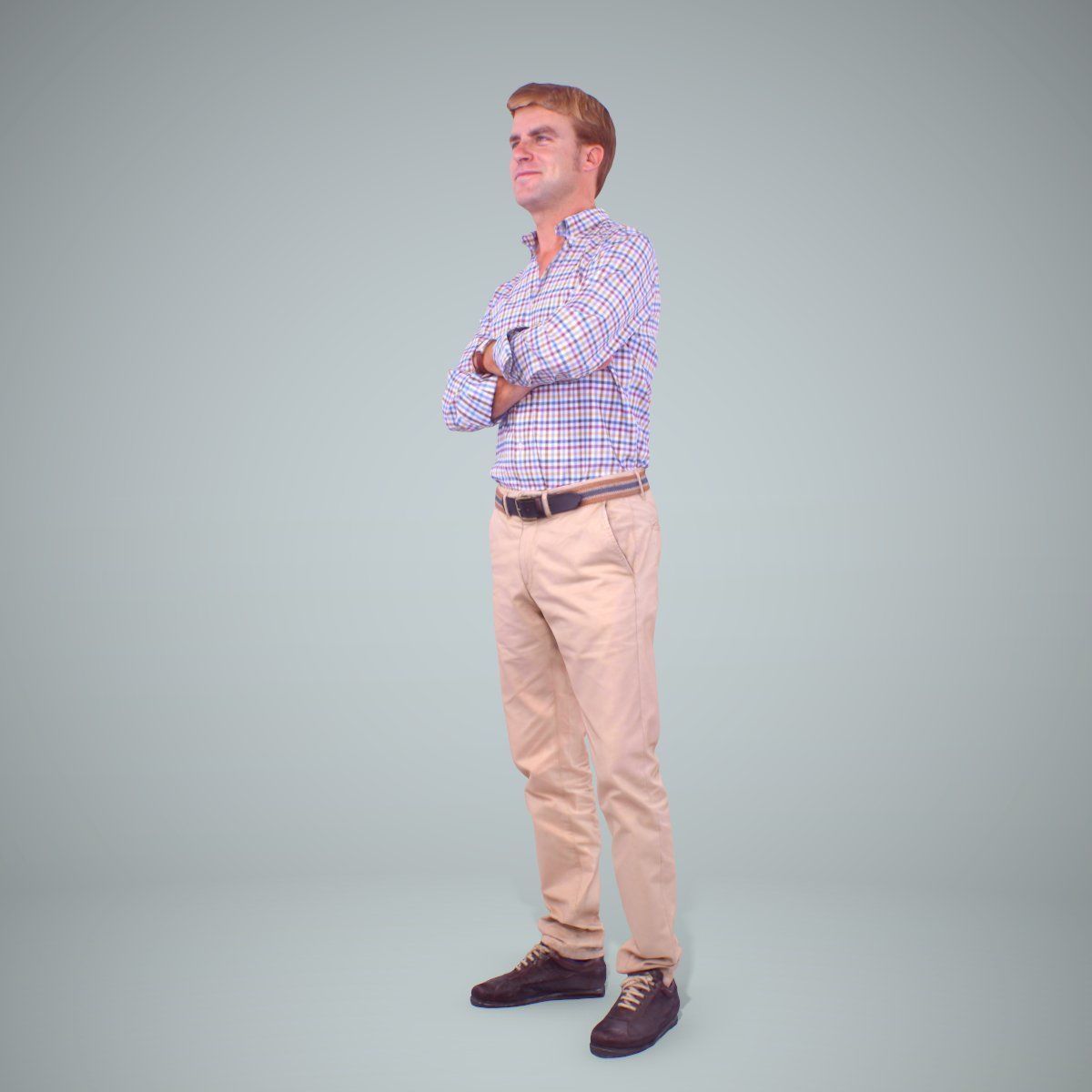 Standing Smiling Man Wearing Brown Pants CMan0217-HD2-O01P01-S 3D model_41