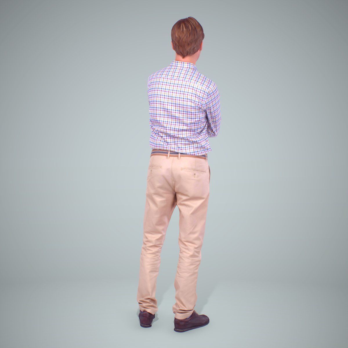 Standing Smiling Man Wearing Brown Pants CMan0217-HD2-O01P01-S 3D model_50