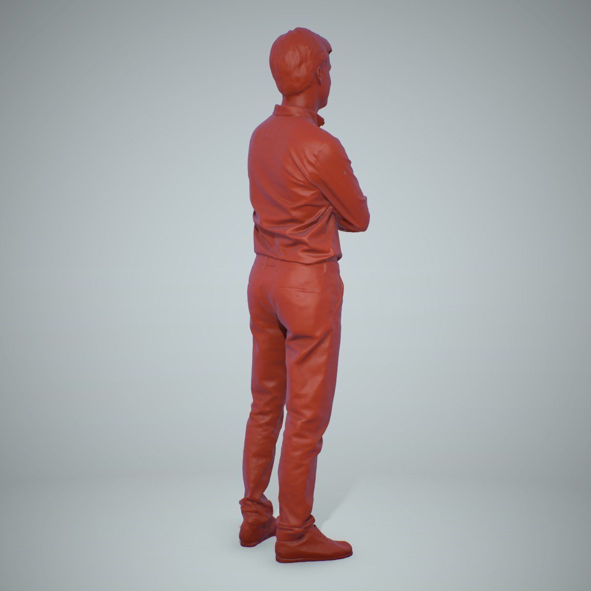 Standing Smiling Man Wearing Brown Pants CMan0217-HD2-O01P01-S 3D model_33