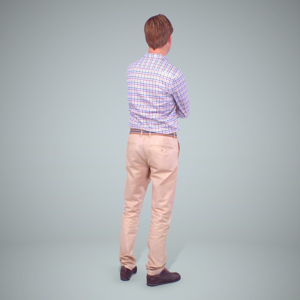 Standing Smiling Man Wearing Brown Pants CMan0217-HD2-O01P01-S 3D model_39