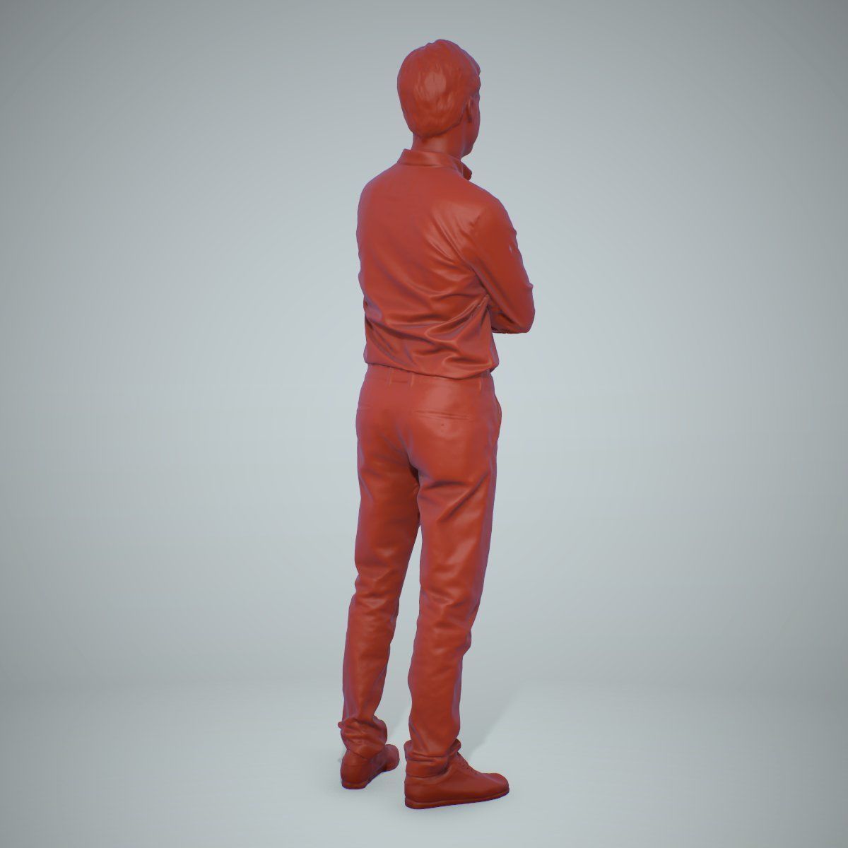 Standing Smiling Man Wearing Brown Pants CMan0217-HD2-O01P01-S 3D model_72