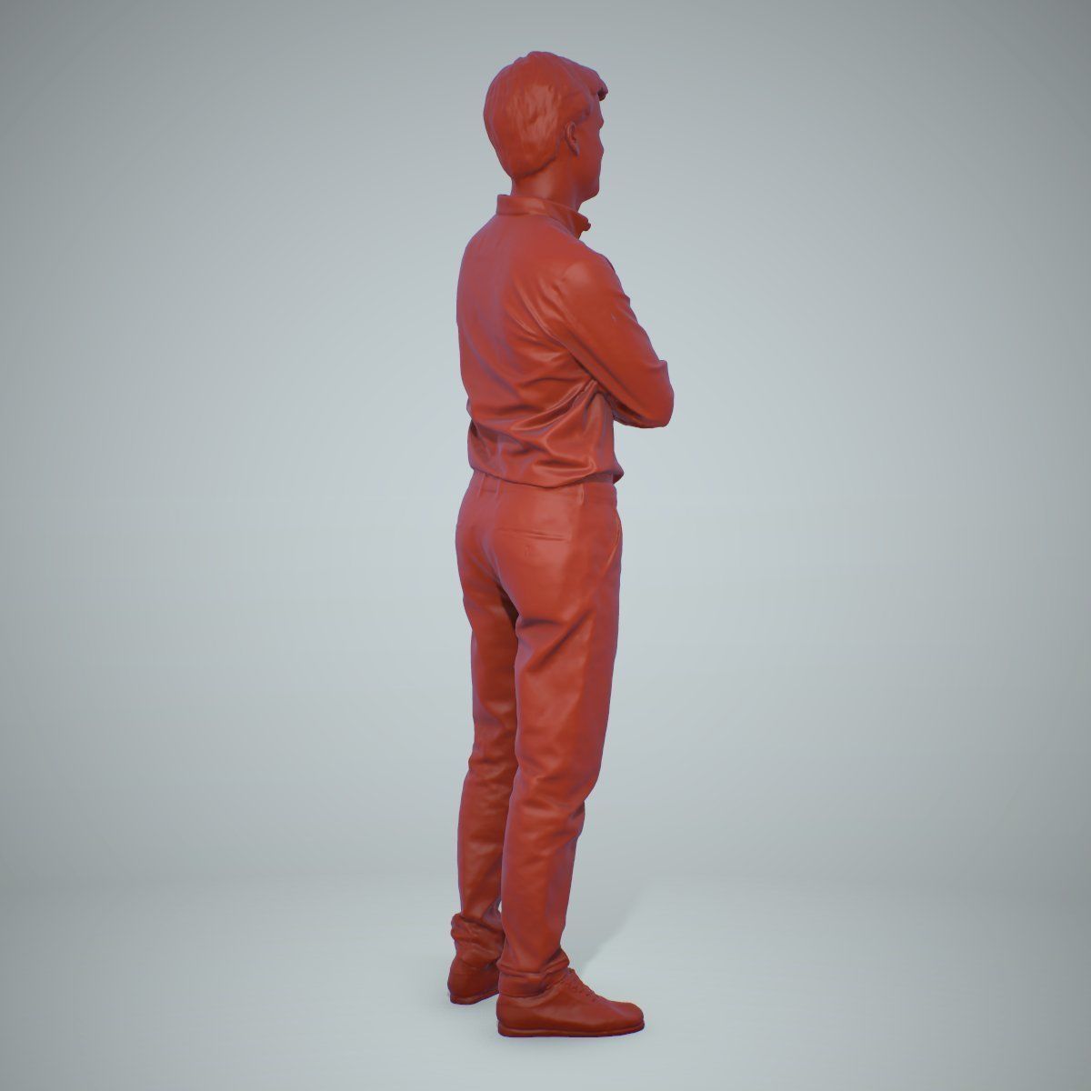 Standing Smiling Man Wearing Brown Pants CMan0217-HD2-O01P01-S 3D model_56