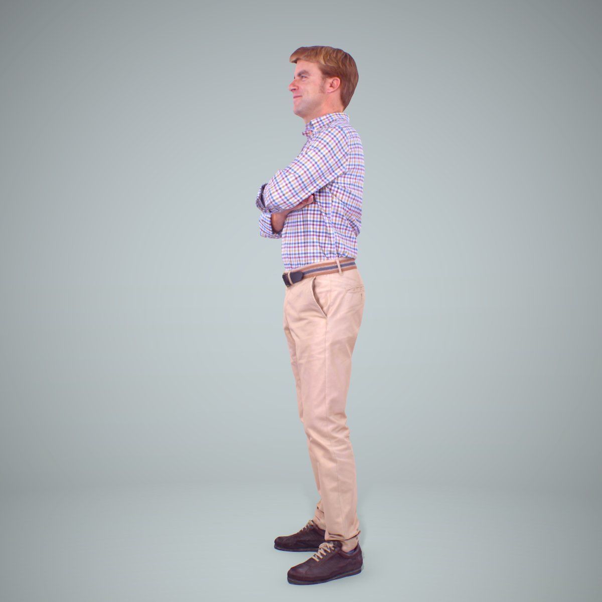 Standing Smiling Man Wearing Brown Pants CMan0217-HD2-O01P01-S 3D model_52