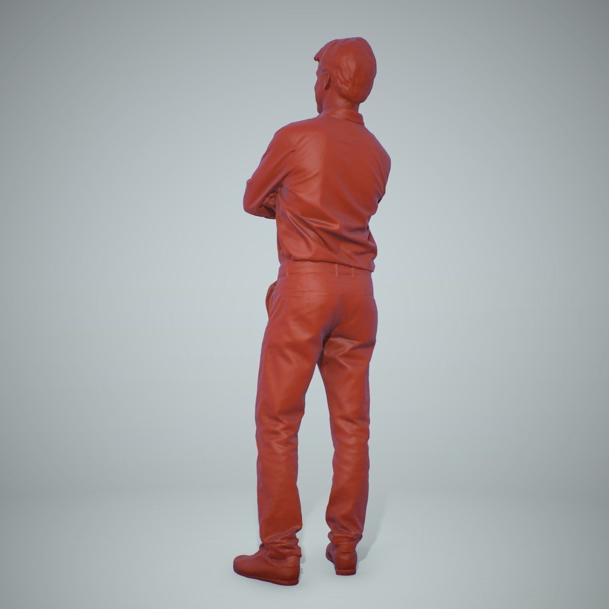 Standing Smiling Man Wearing Brown Pants CMan0217-HD2-O01P01-S 3D model_15