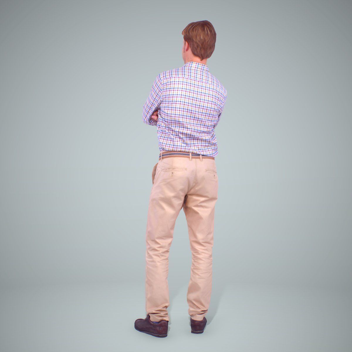 Standing Smiling Man Wearing Brown Pants CMan0217-HD2-O01P01-S 3D model_21
