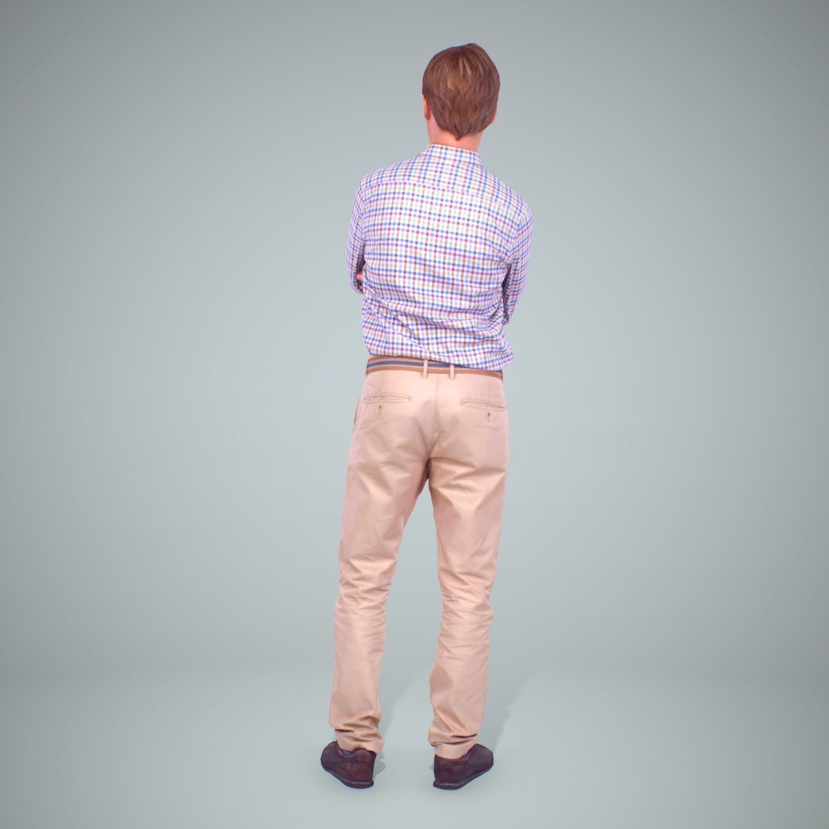 Standing Smiling Man Wearing Brown Pants CMan0217-HD2-O01P01-S 3D model_37
