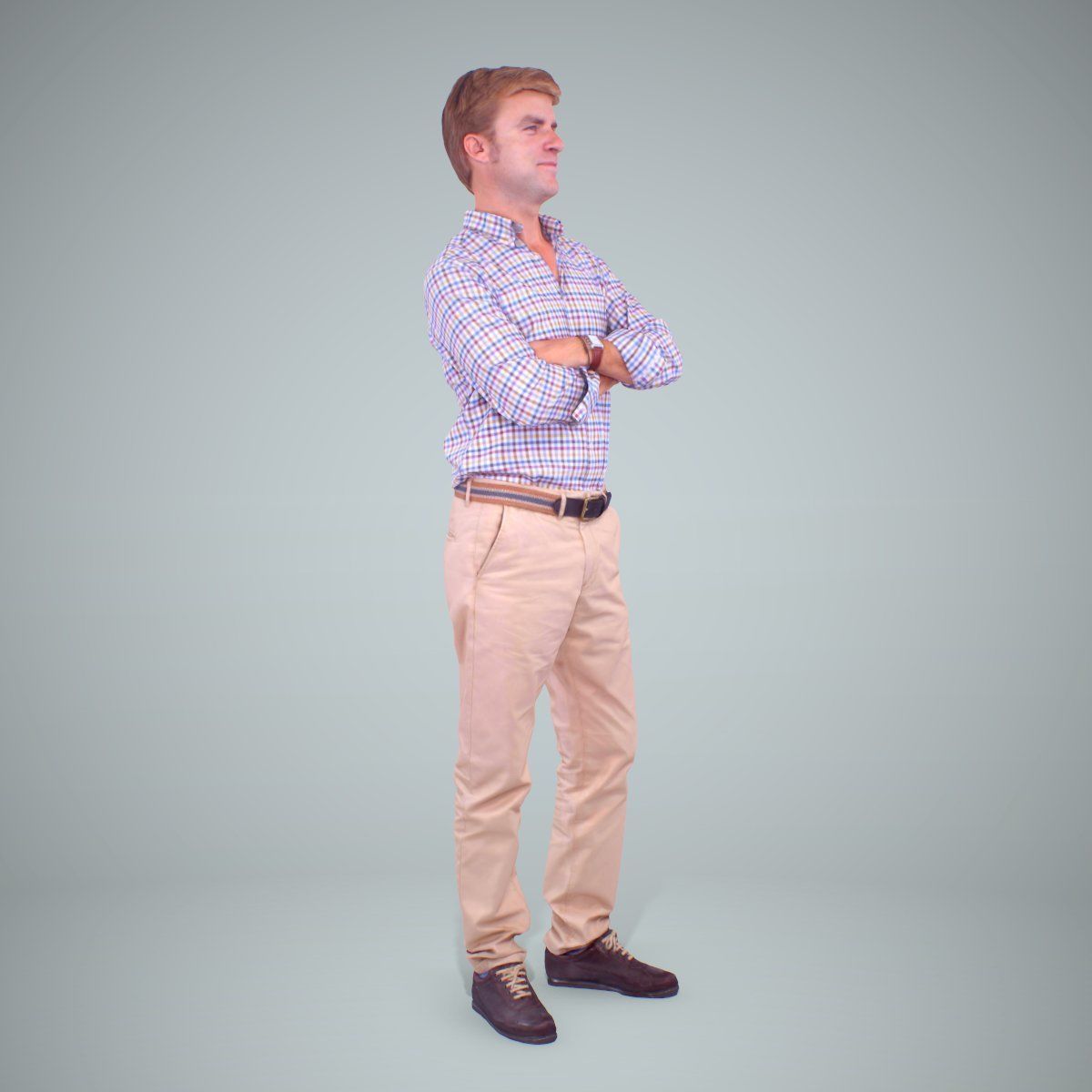 Standing Smiling Man Wearing Brown Pants CMan0217-HD2-O01P01-S 3D model_46