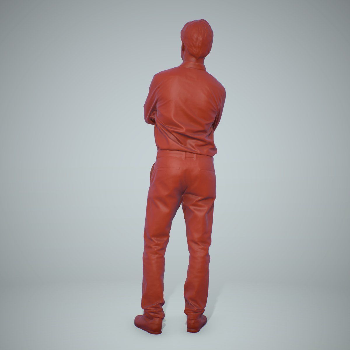 Standing Smiling Man Wearing Brown Pants CMan0217-HD2-O01P01-S 3D model_45