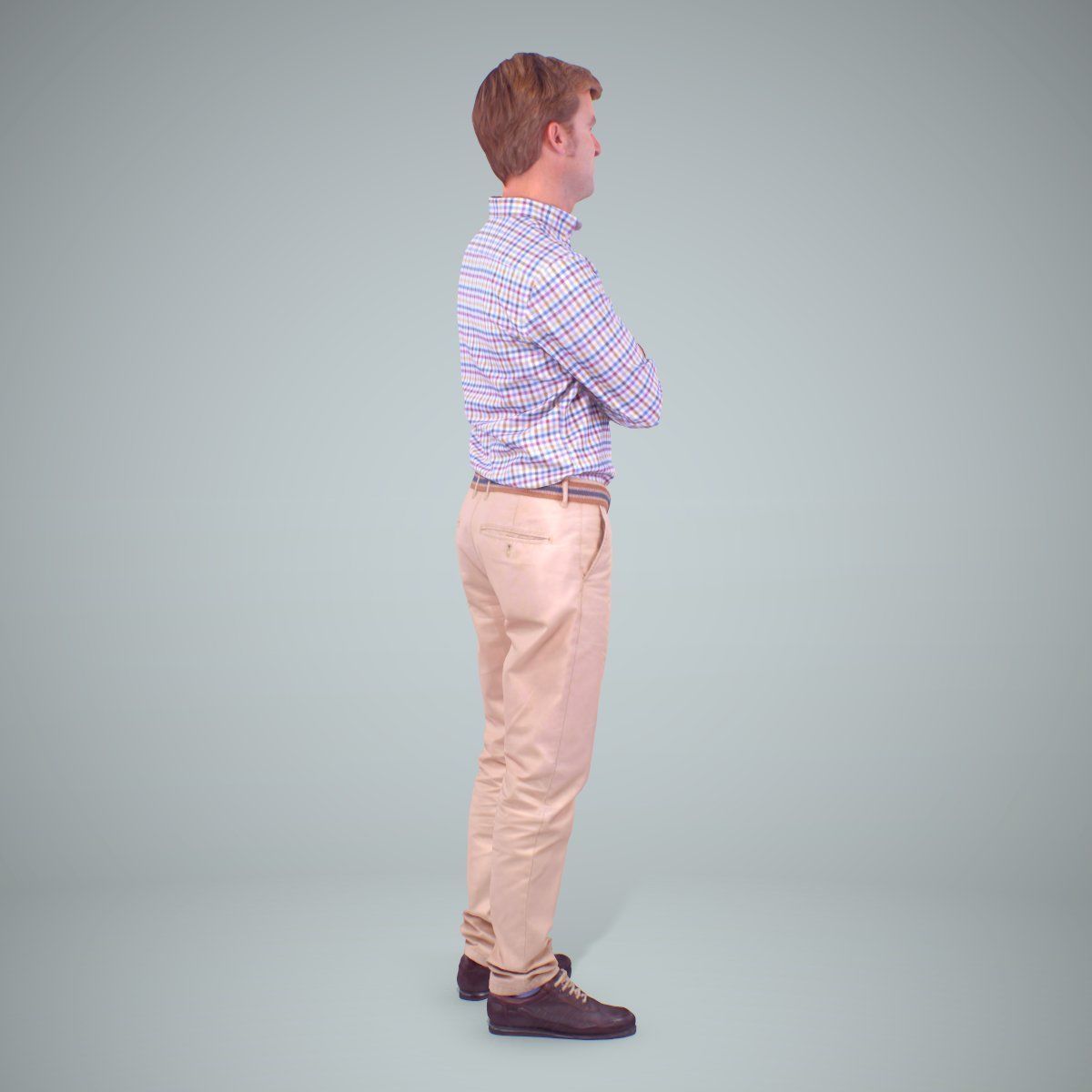 Standing Smiling Man Wearing Brown Pants CMan0217-HD2-O01P01-S 3D model_36