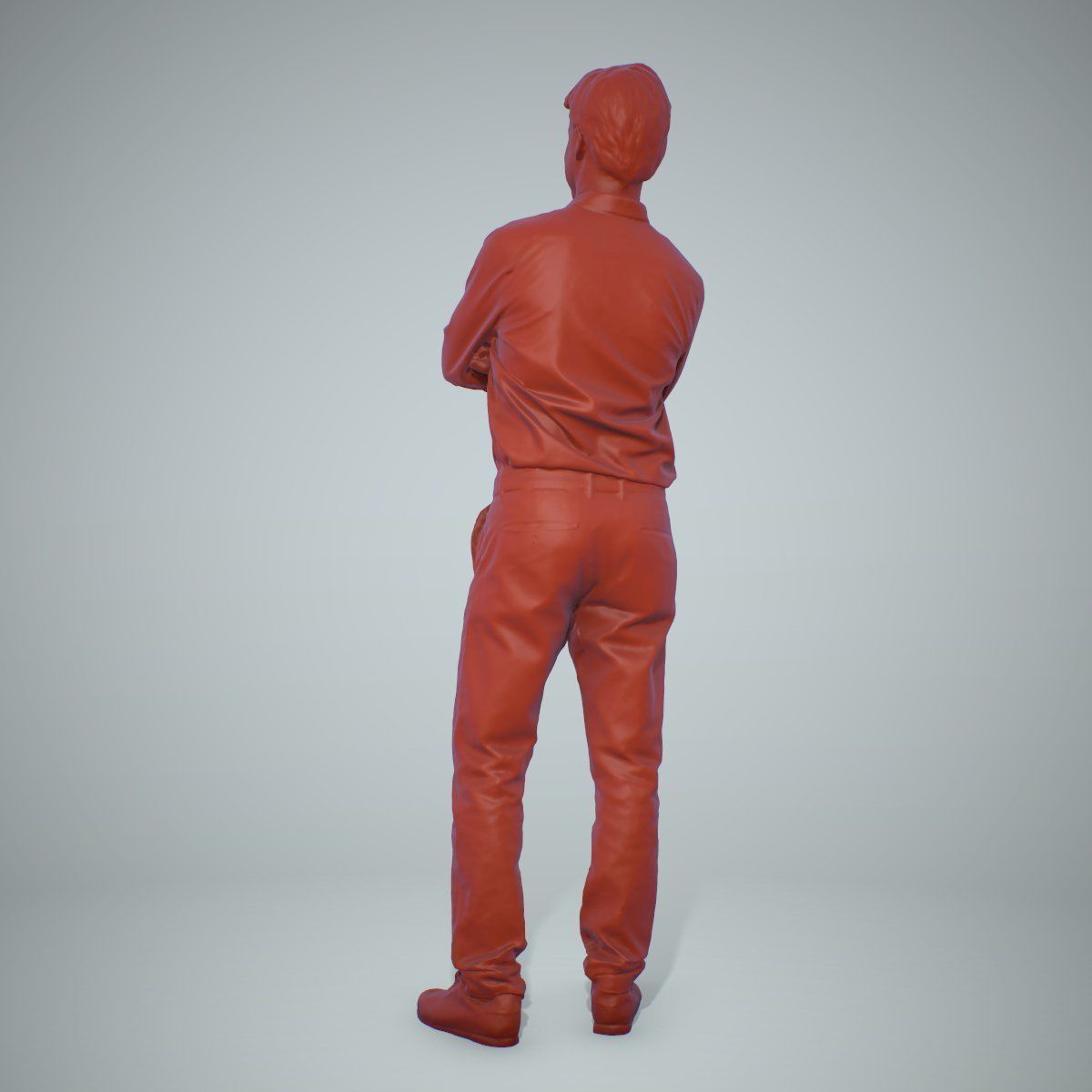 Standing Smiling Man Wearing Brown Pants CMan0217-HD2-O01P01-S 3D model_42