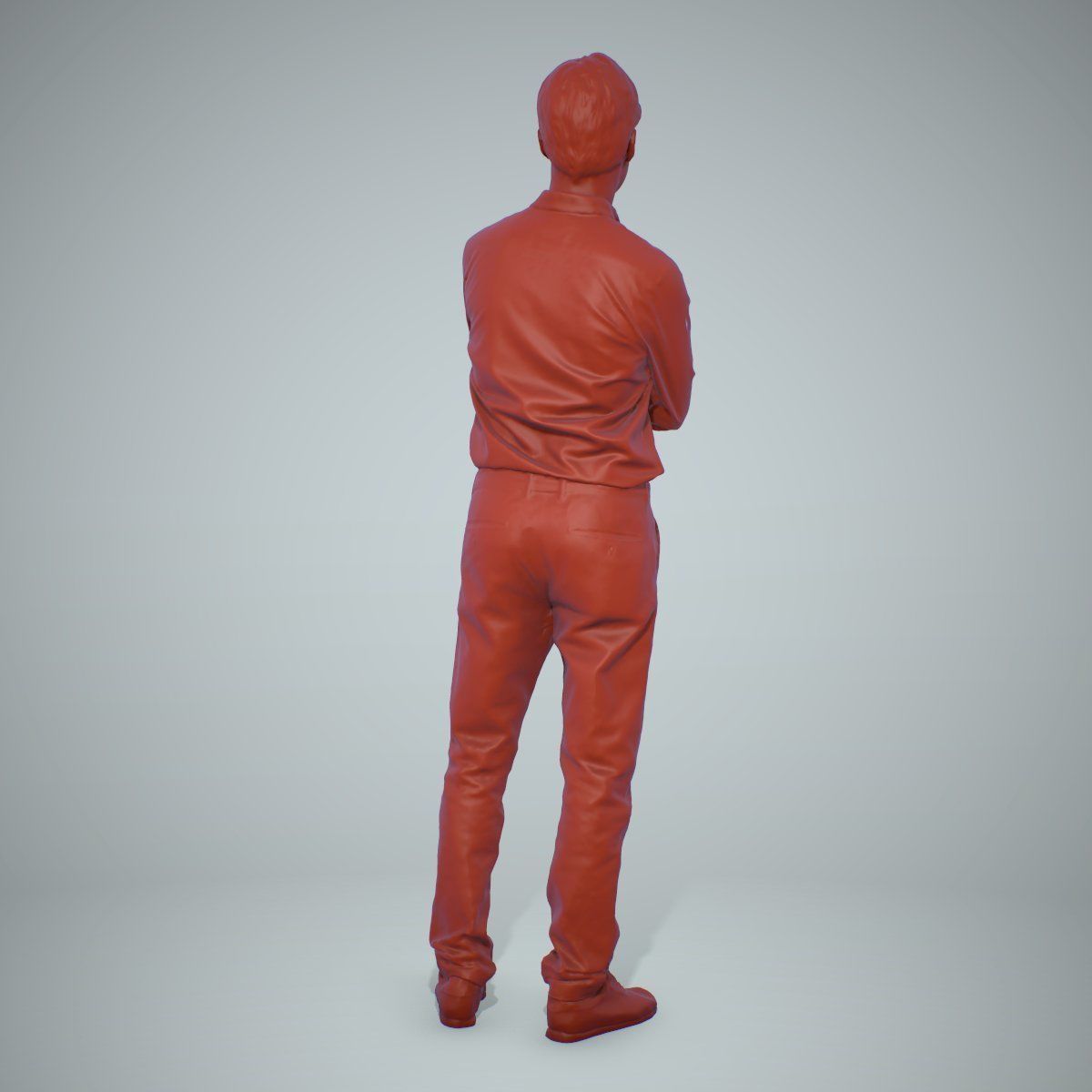 Standing Smiling Man Wearing Brown Pants CMan0217-HD2-O01P01-S 3D model_20