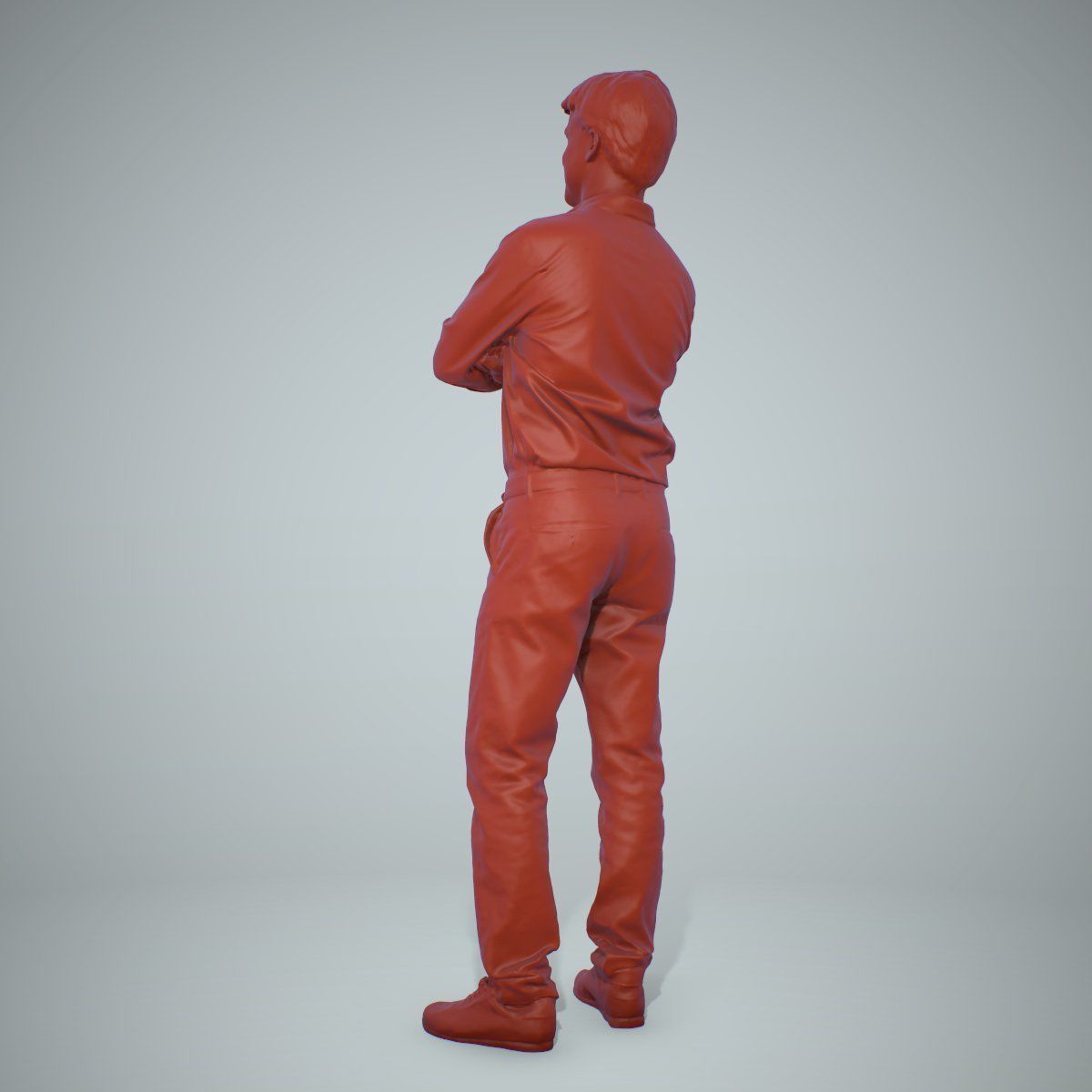 Standing Smiling Man Wearing Brown Pants CMan0217-HD2-O01P01-S 3D model_51