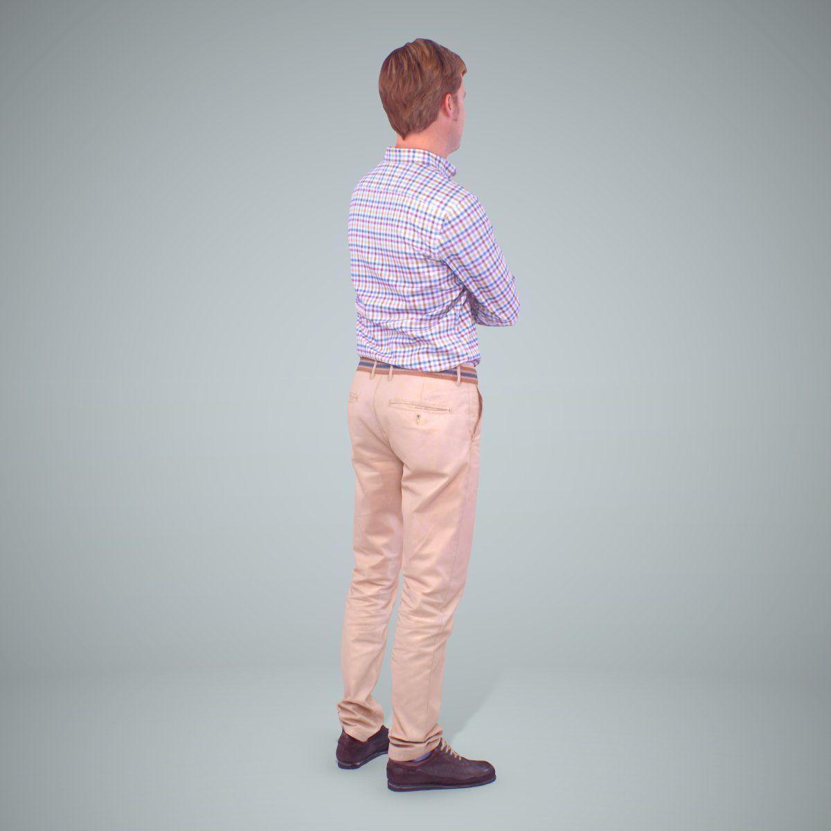 Standing Smiling Man Wearing Brown Pants CMan0217-HD2-O01P01-S 3D model_64