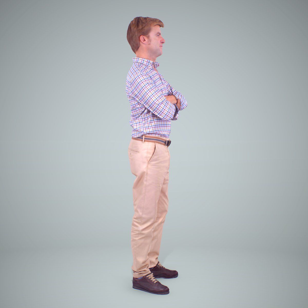 Standing Smiling Man Wearing Brown Pants CMan0217-HD2-O01P01-S 3D model_63