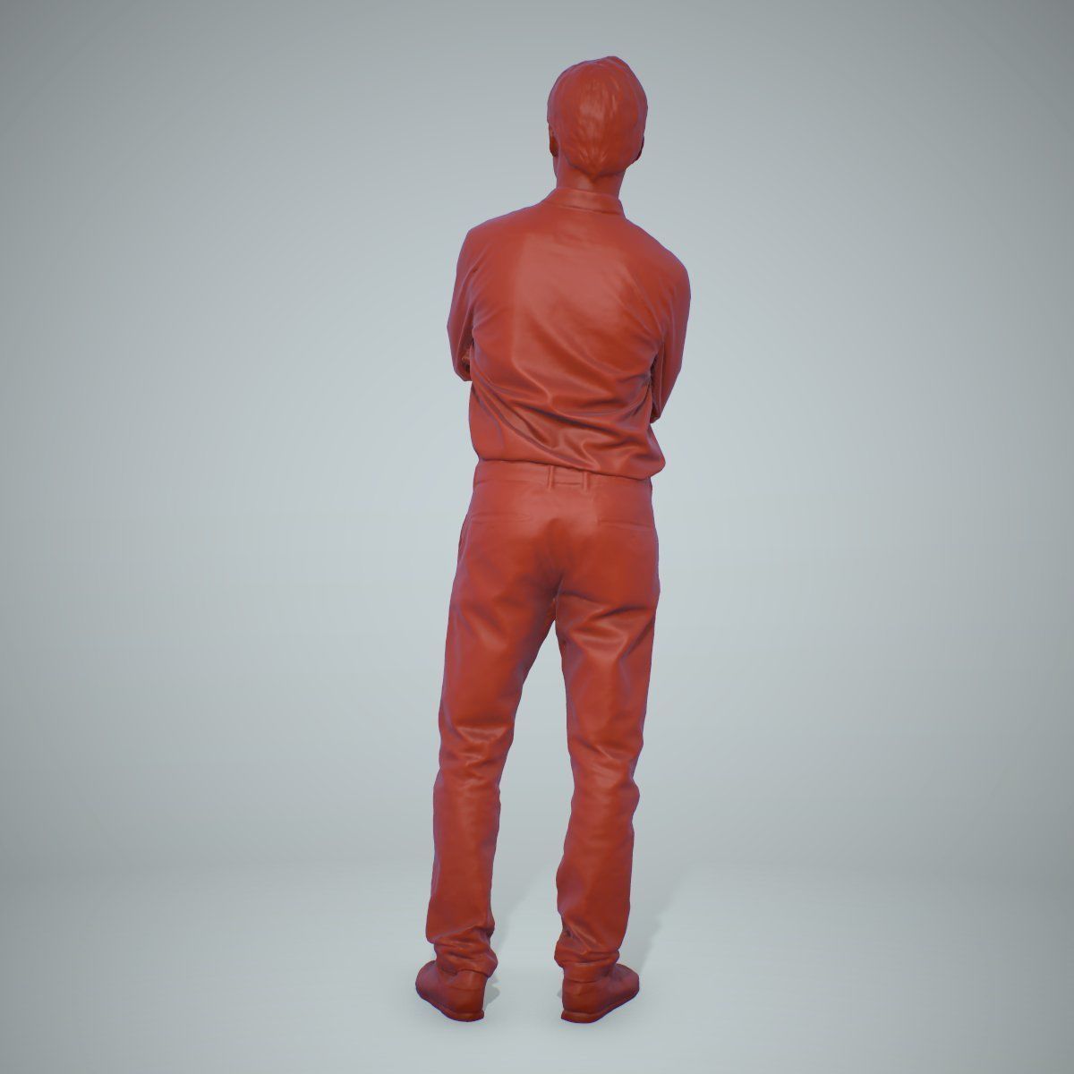 Standing Smiling Man Wearing Brown Pants CMan0217-HD2-O01P01-S 3D model_22