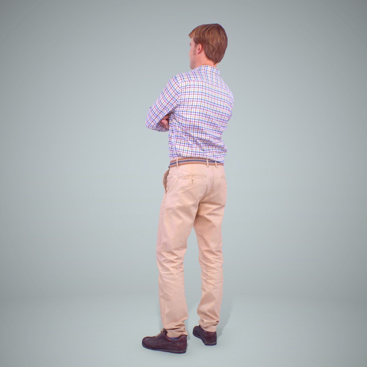 Standing Smiling Man Wearing Brown Pants CMan0217-HD2-O01P01-S 3D model_30