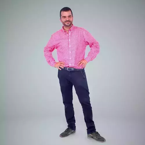 Casual Man Wearing Pink Shirt CMan0216-HD2-O01P01-S