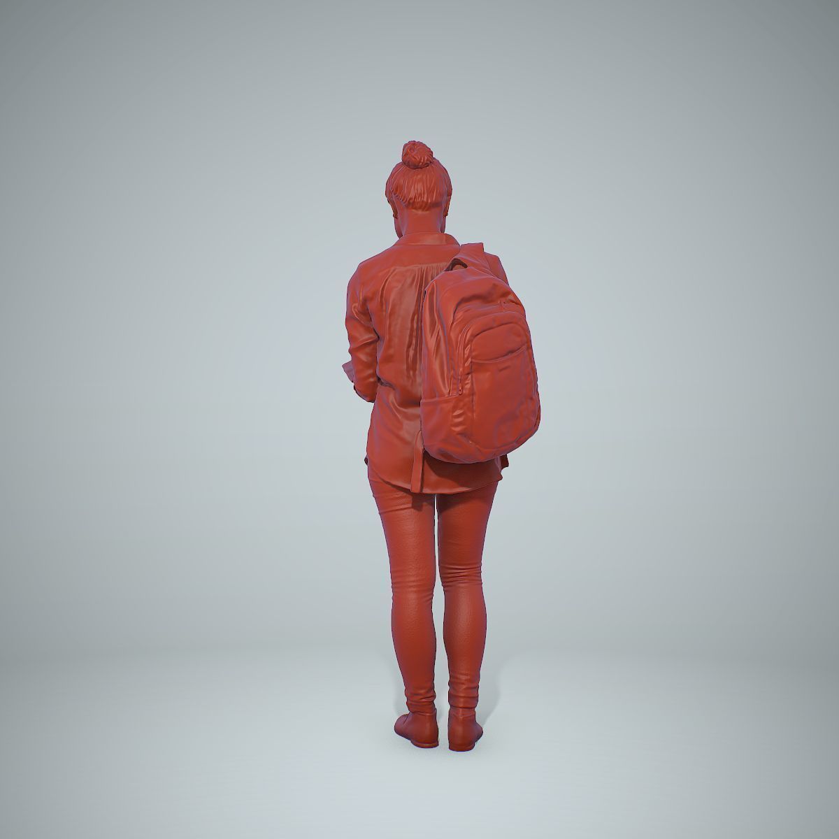 Standing Casual Woman Reading a Book CWom0309-HD2-O01P01-S 3D model_59