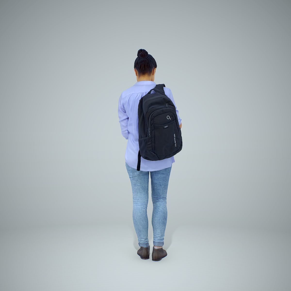 Standing Casual Woman Reading a Book CWom0309-HD2-O01P01-S 3D model_69