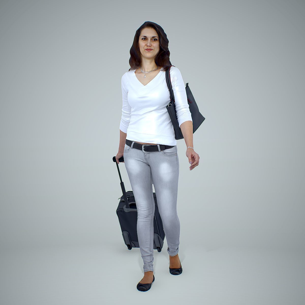 Casual Traveling Woman with Black Suitcase CWom0305-HD2-O01P01-S 3D model_54