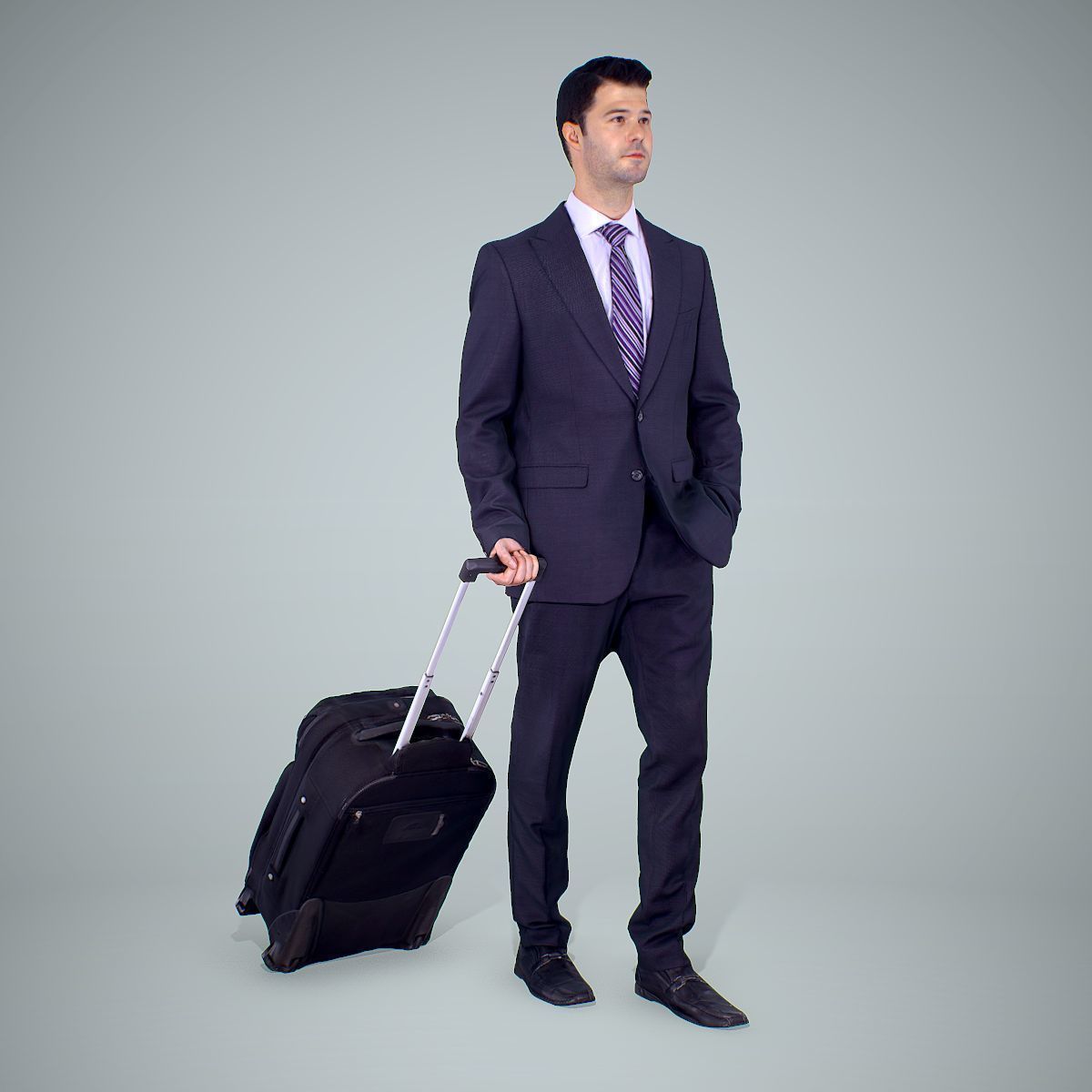 Classy Business Man with Suitcase CMan0304-HD2-O01P01-S 3D model_58