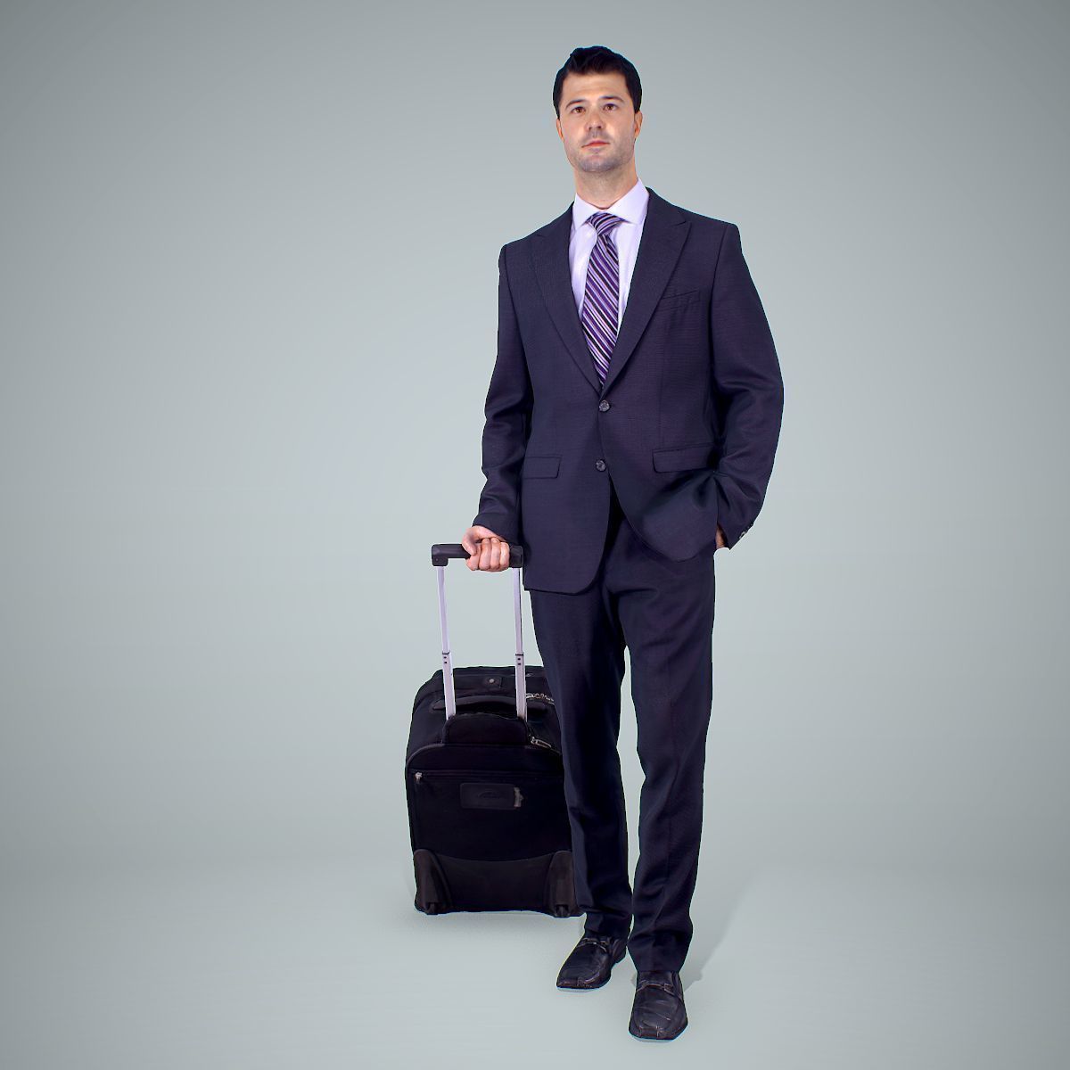 Classy Business Man with Suitcase CMan0304-HD2-O01P01-S 3D model_4