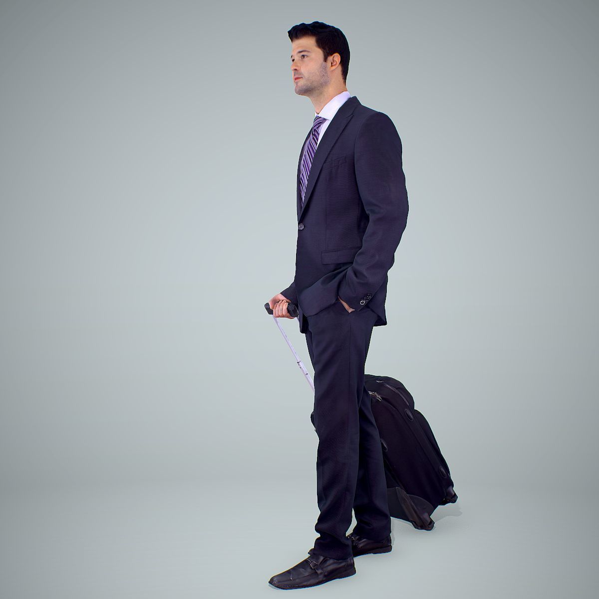 Classy Business Man with Suitcase CMan0304-HD2-O01P01-S 3D model_19