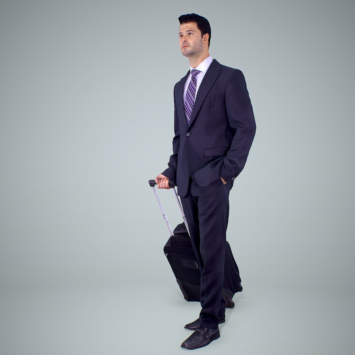Classy Business Man with Suitcase CMan0304-HD2-O01P01-S 3D model_35