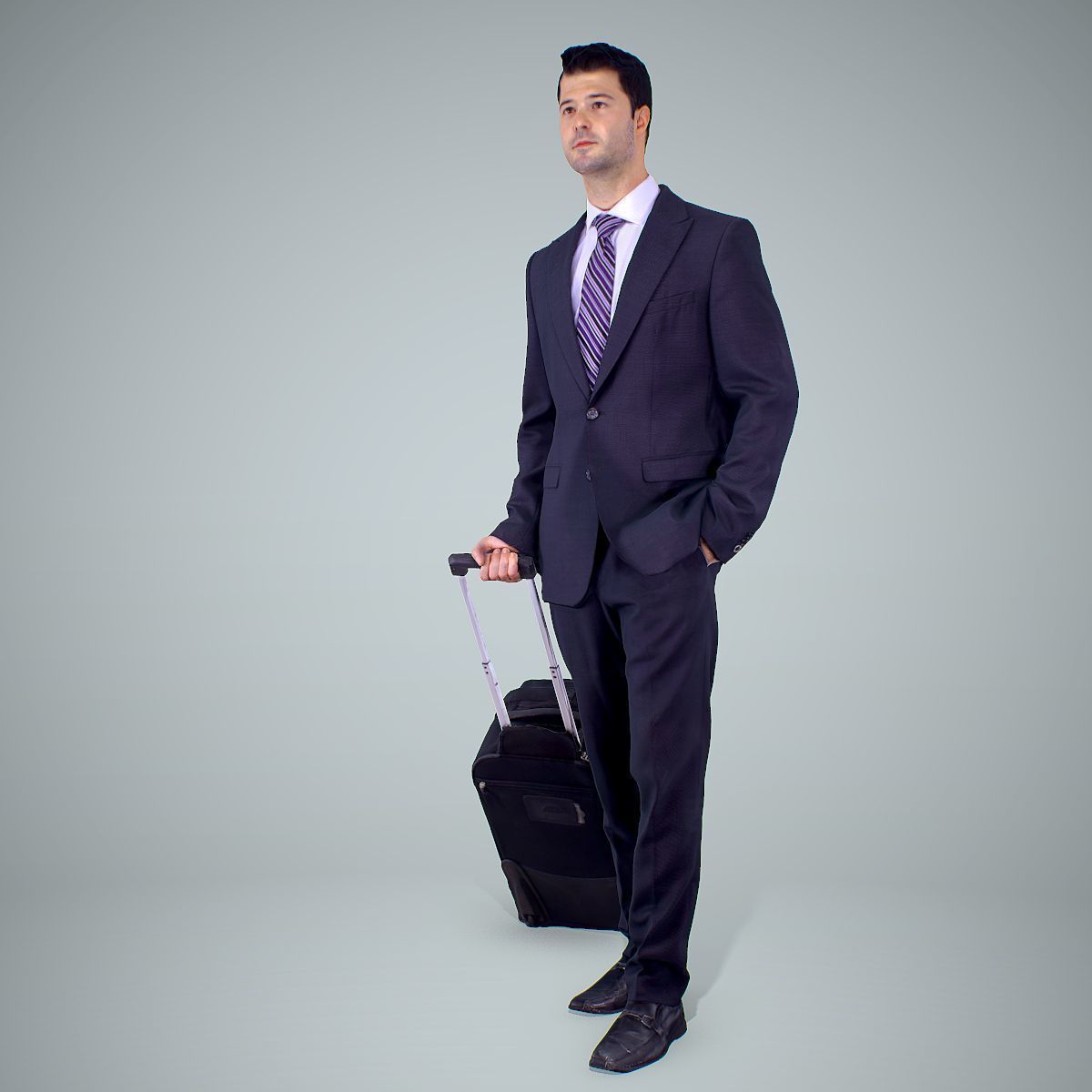 Classy Business Man with Suitcase CMan0304-HD2-O01P01-S 3D model_73