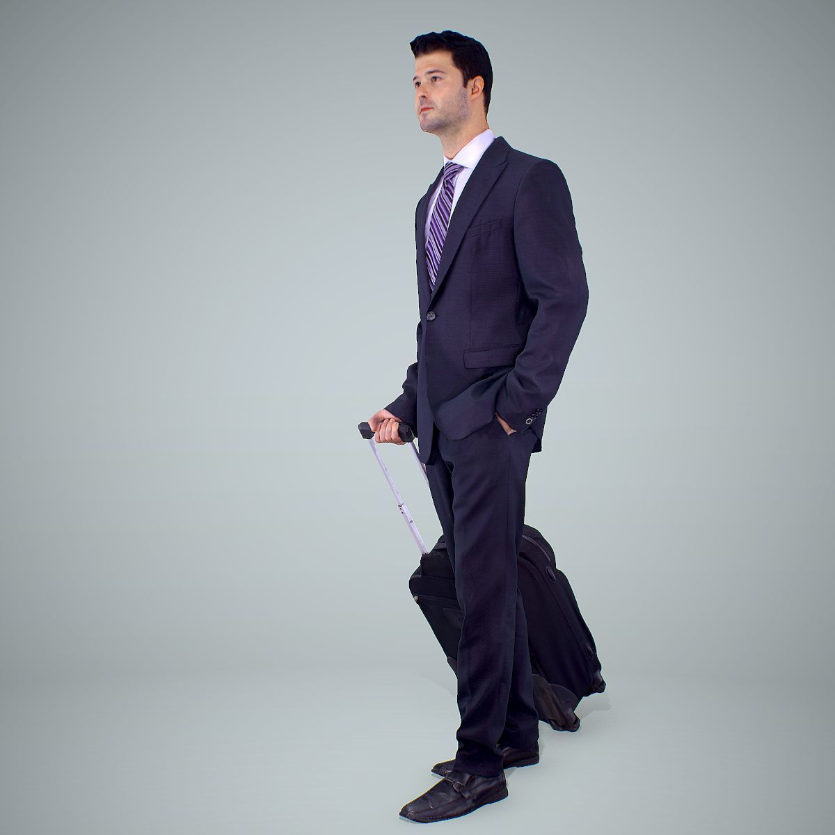 Classy Business Man with Suitcase CMan0304-HD2-O01P01-S 3D model_61