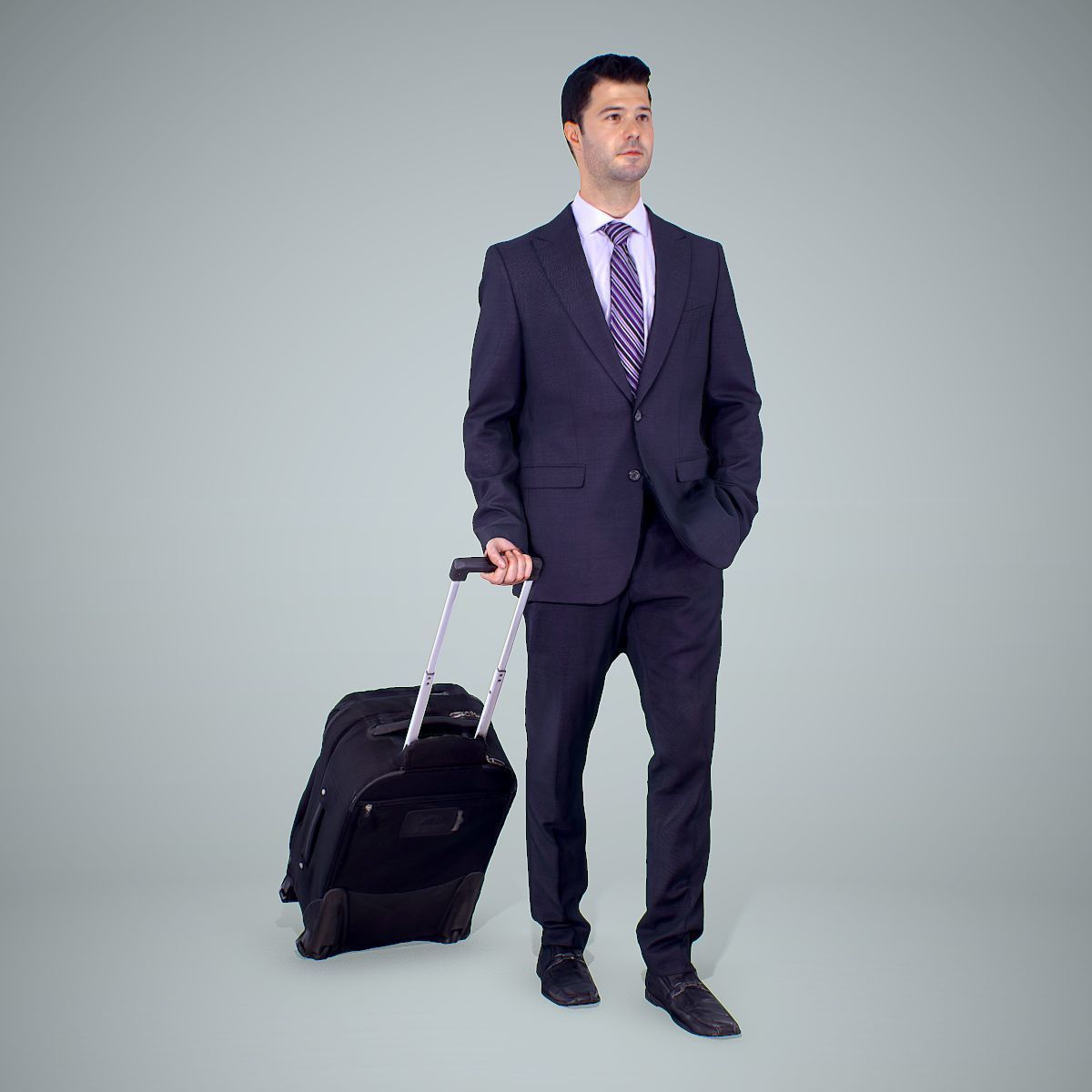 Classy Business Man with Suitcase CMan0304-HD2-O01P01-S 3D model_16