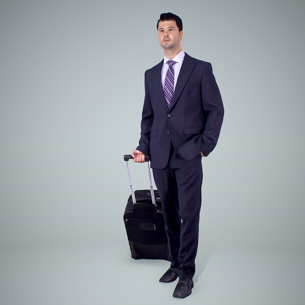 Classy Business Man with Suitcase CMan0304-HD2-O01P01-S 3D model_32