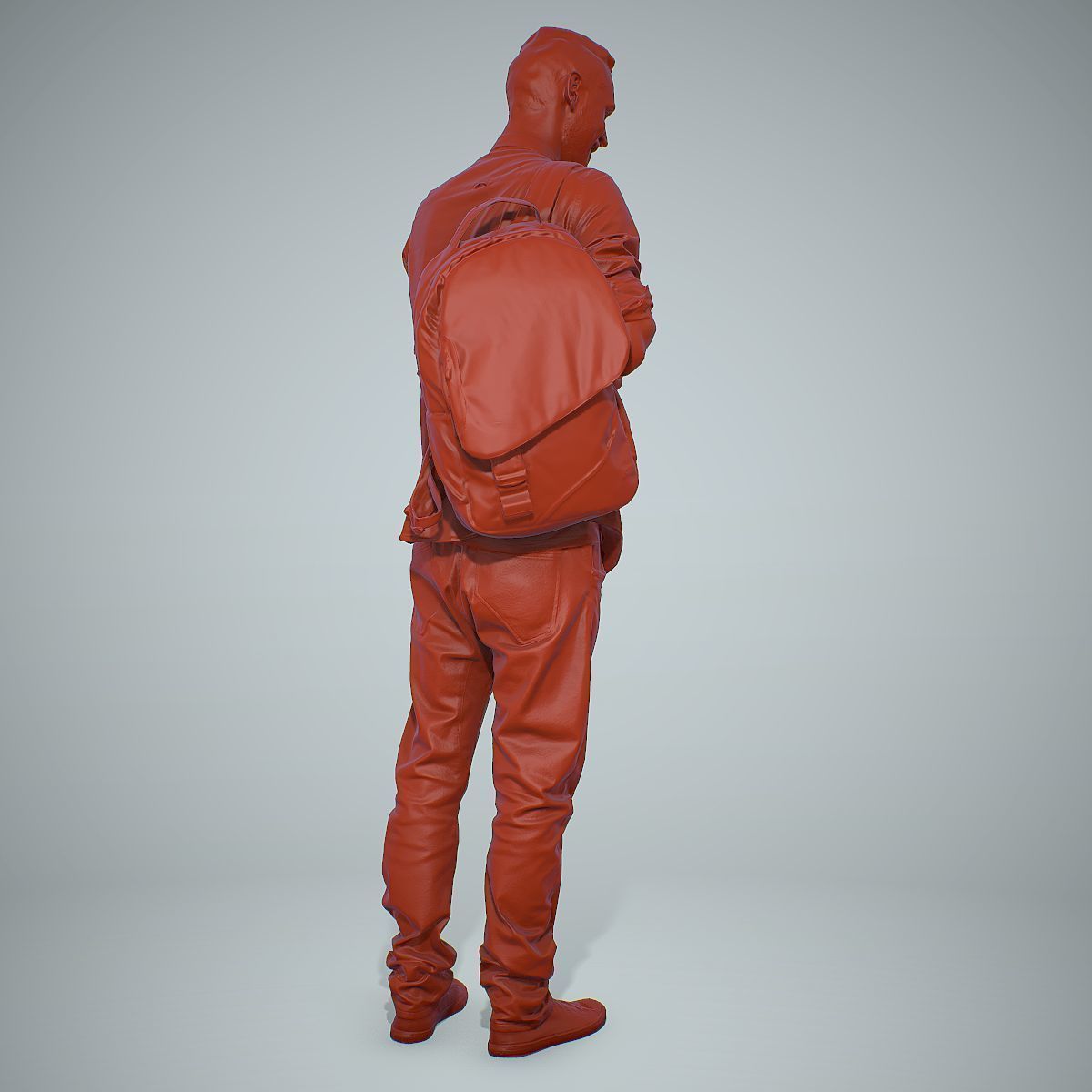 Smiling Man with Red Converse Sneakers CMan0302-HD2-O01P01-S 3D model_68