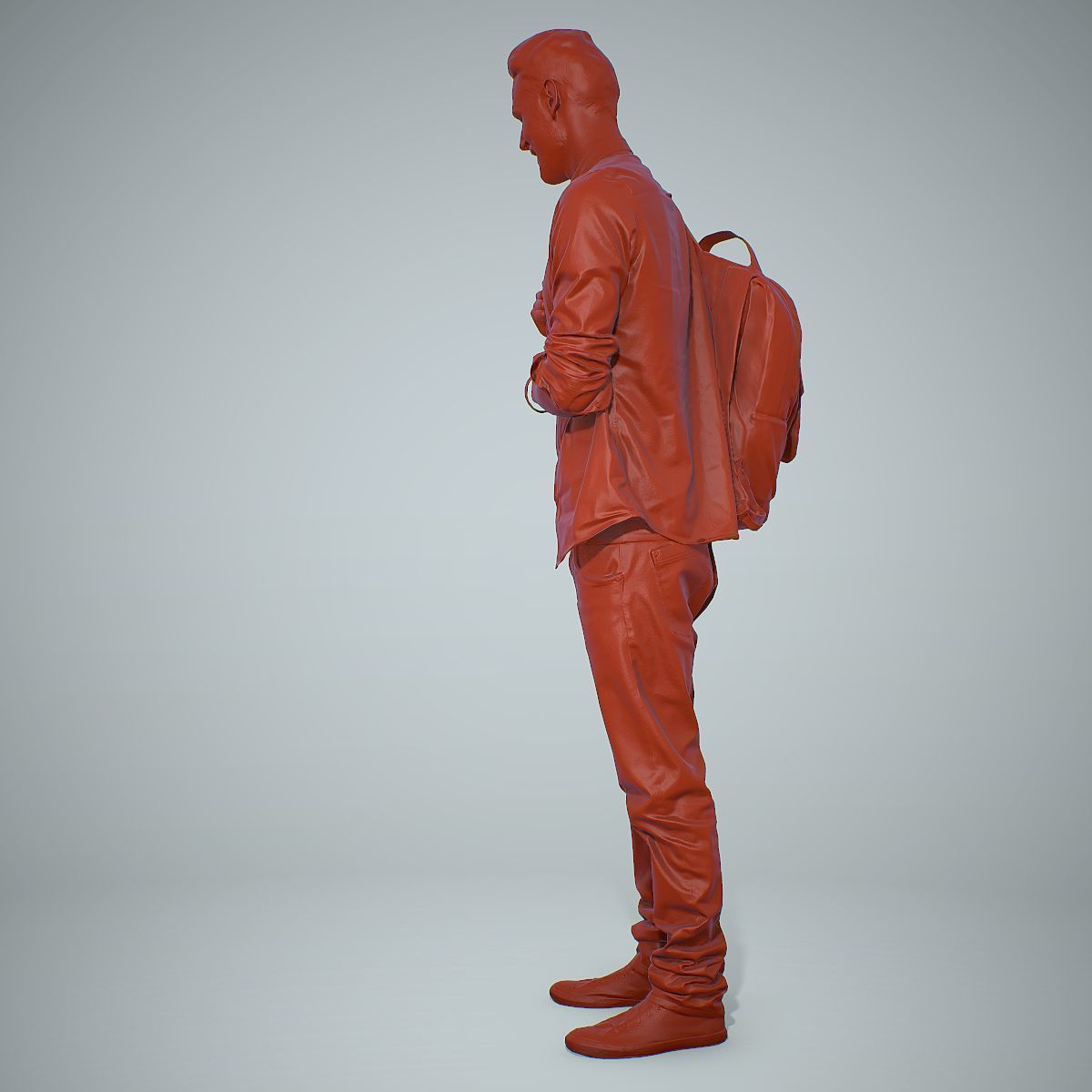 Smiling Man with Red Converse Sneakers CMan0302-HD2-O01P01-S 3D model_74