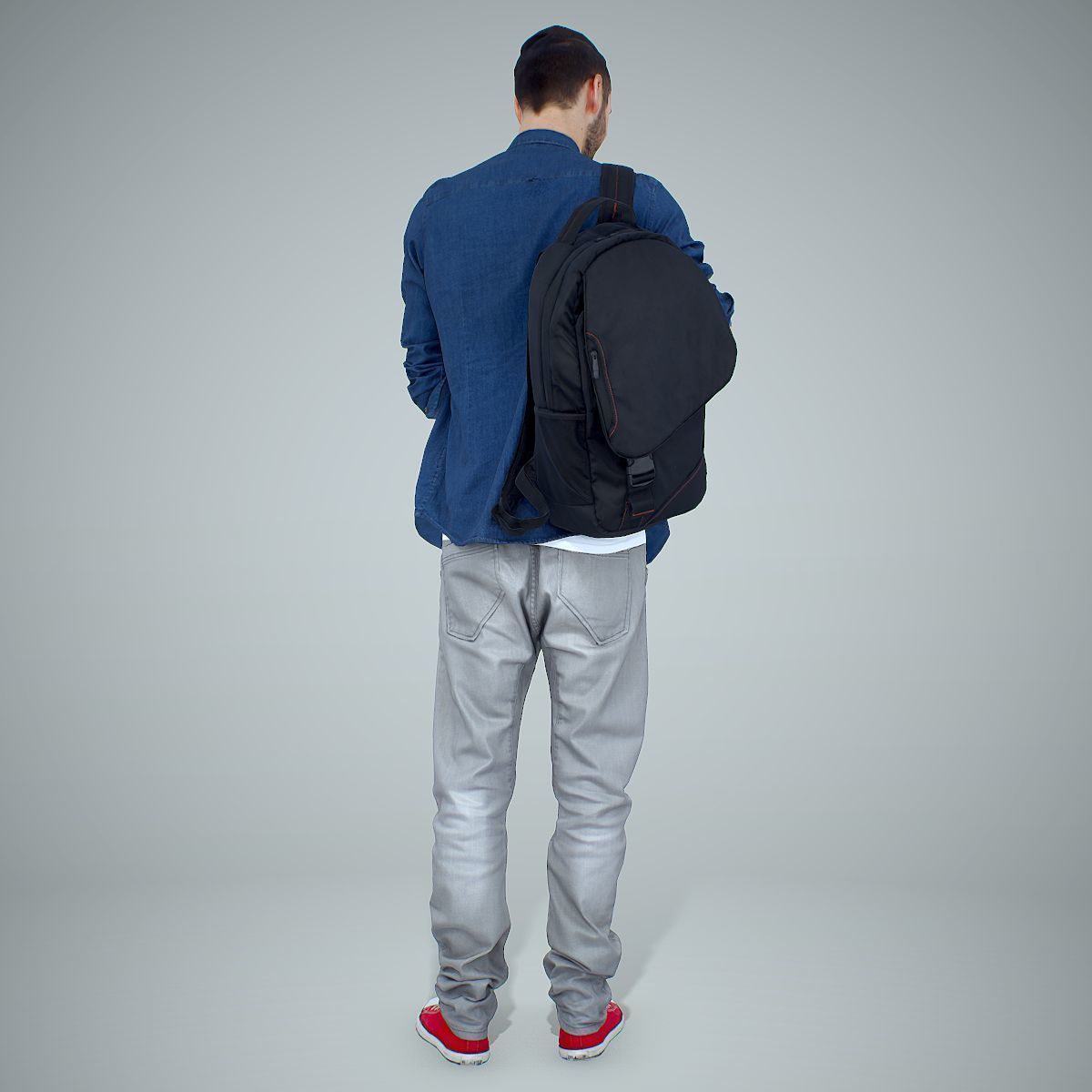 Smiling Man with Red Converse Sneakers CMan0302-HD2-O01P01-S 3D model_53