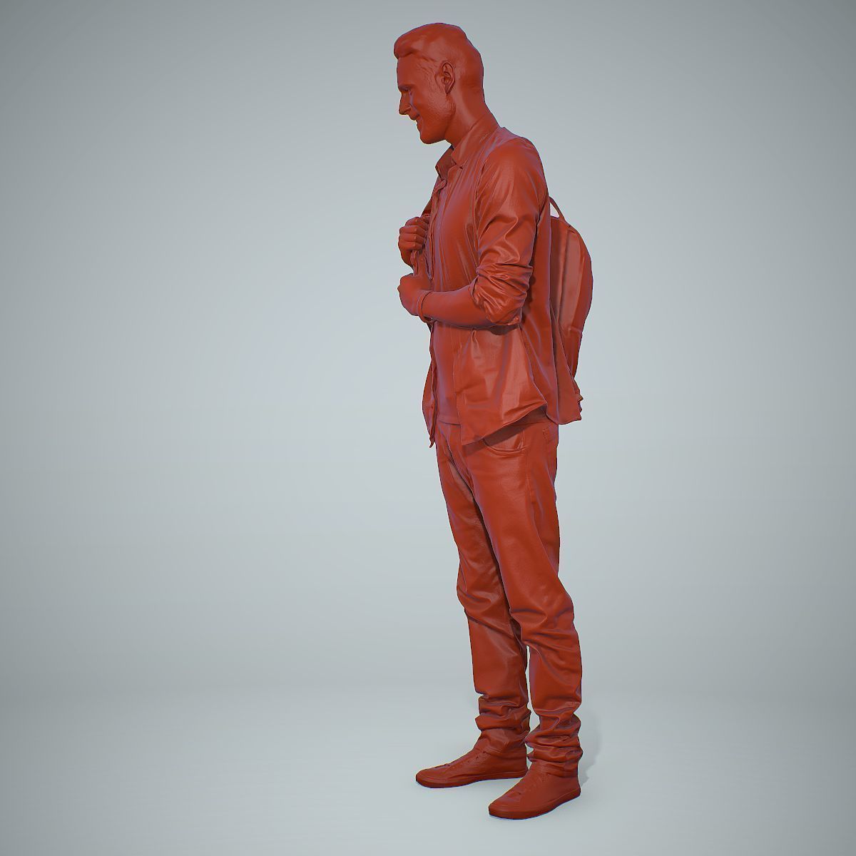 Smiling Man with Red Converse Sneakers CMan0302-HD2-O01P01-S 3D model_47