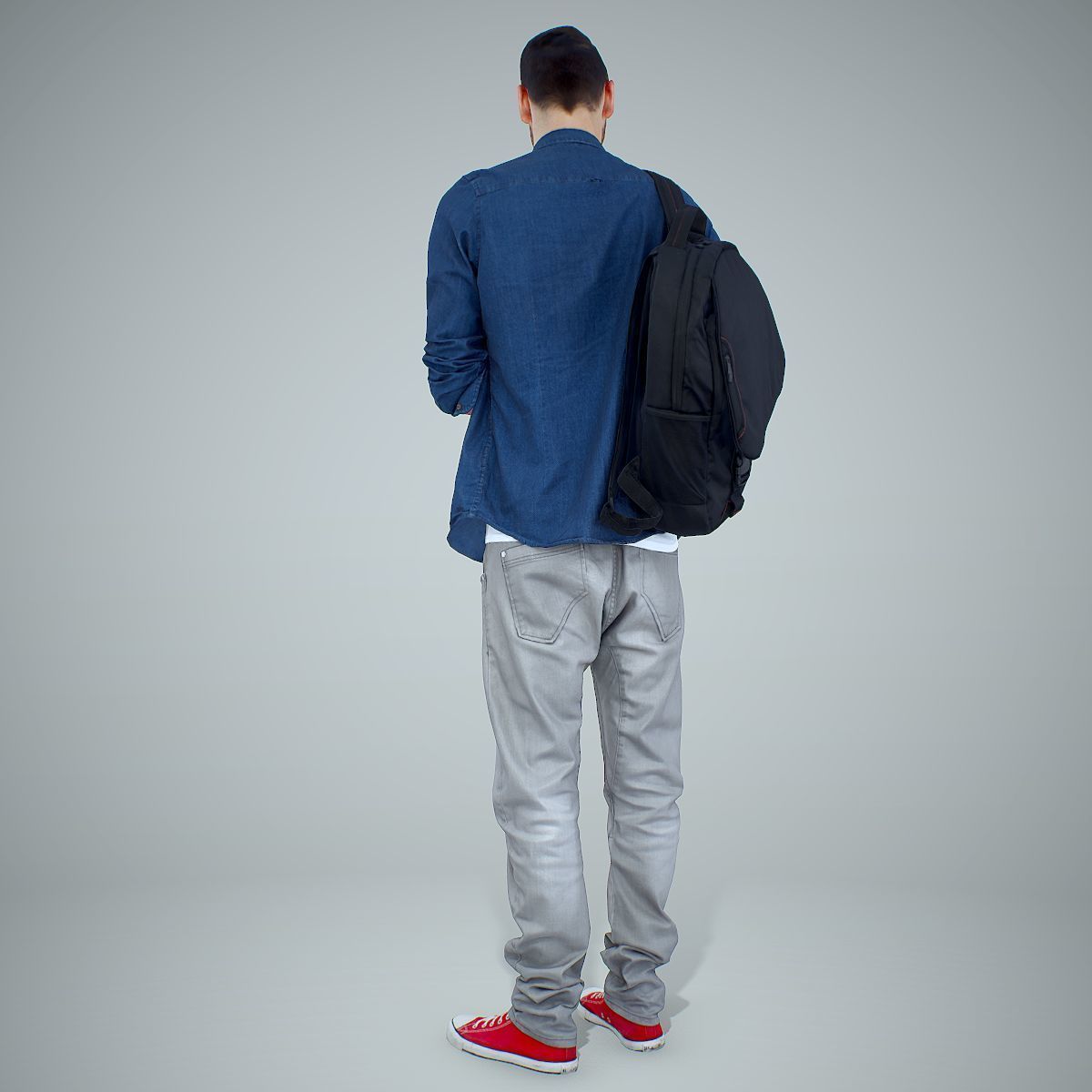 Smiling Man with Red Converse Sneakers CMan0302-HD2-O01P01-S 3D model_70