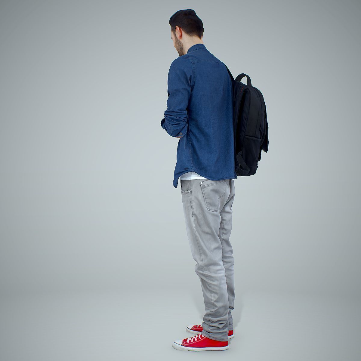 Smiling Man with Red Converse Sneakers CMan0302-HD2-O01P01-S 3D model_48