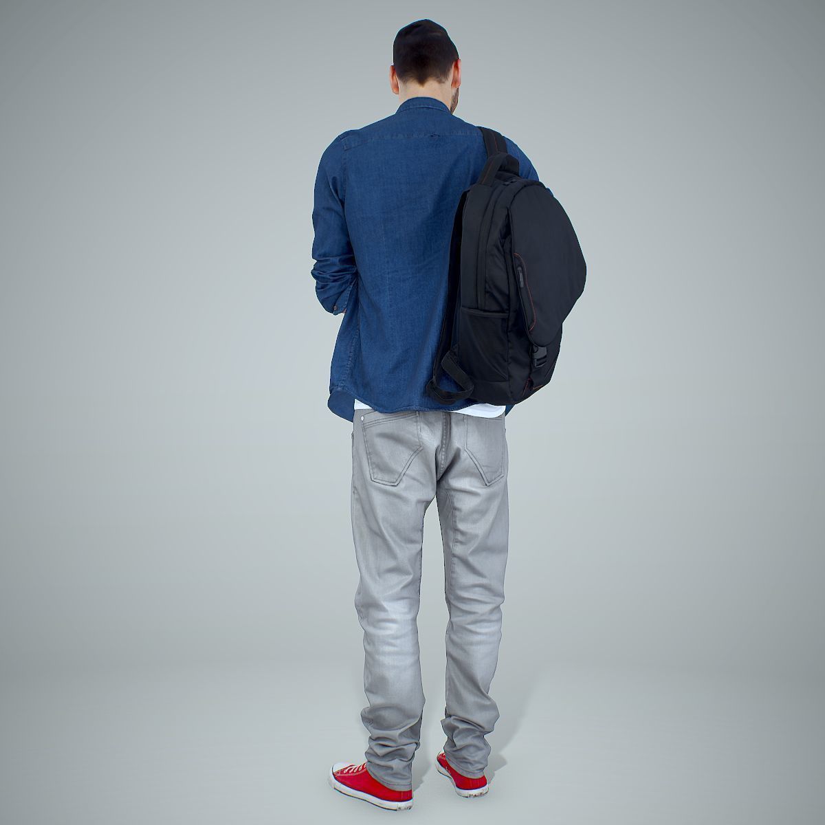 Smiling Man with Red Converse Sneakers CMan0302-HD2-O01P01-S 3D model_23